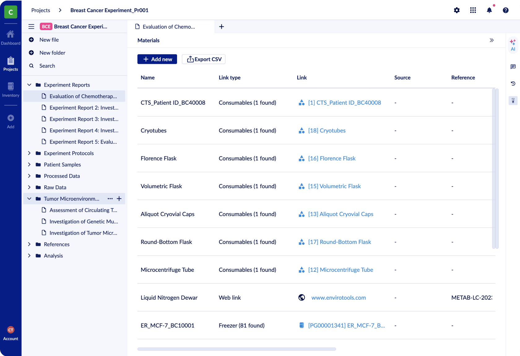 Integrated inventory for robust documentation