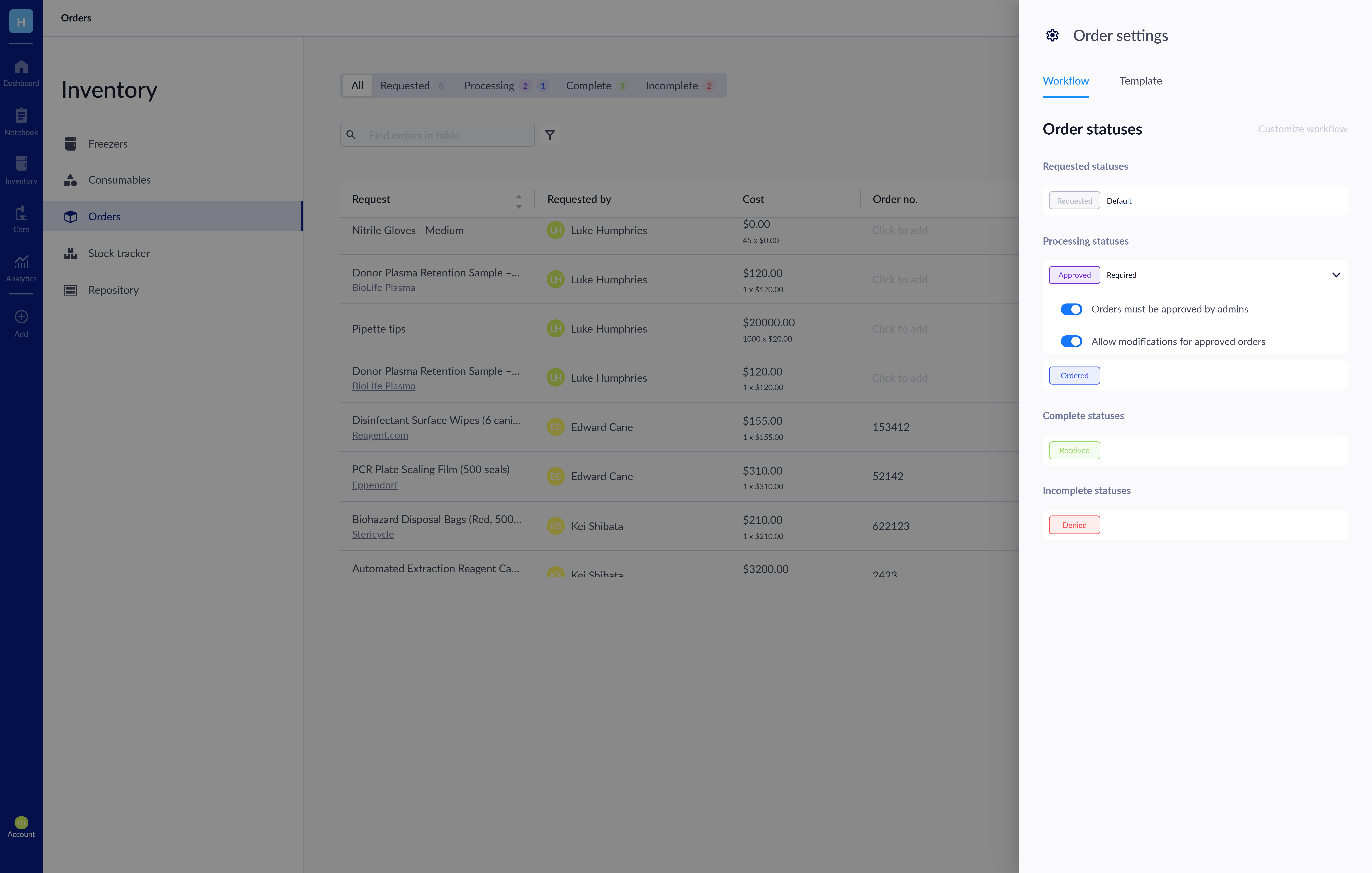 Find orders quickly and customize workflows